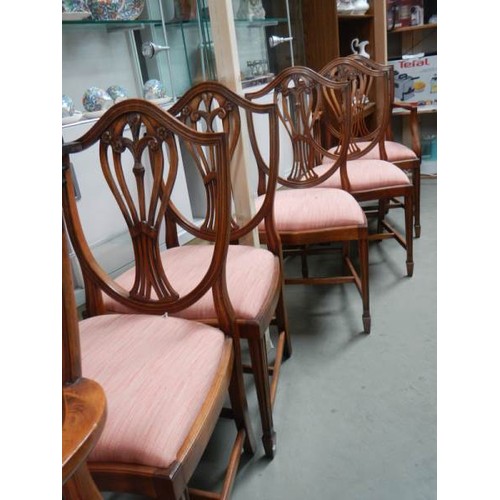 2199 - A set of six good quality mahogany shield back chairs, COLLECT ONLY.