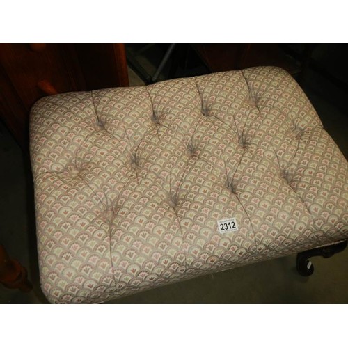 2312 - A mid 20th century period style upholstered stool. COLLECT ONLY.