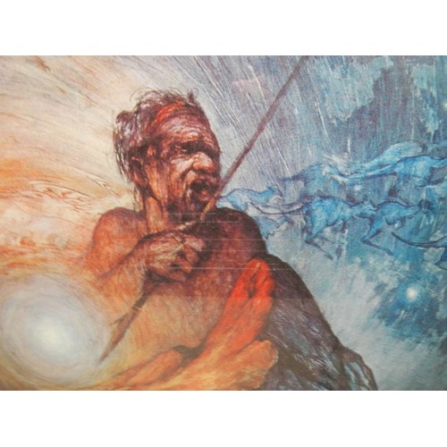 2356 - A framed and glazed study of an aboriginal man. COLLECT ONLY.