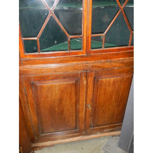 2361 - A Victorian mahogany double door corner cupboard, COLLECT ONLY.