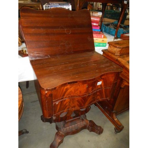 2378 - A Victorian mahogany fold over games table. COLLECT ONLY.