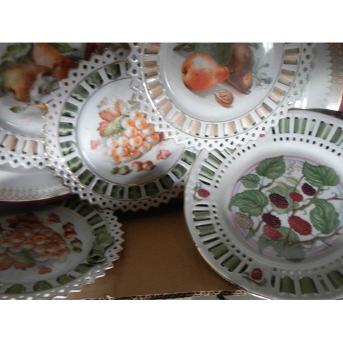 2391 - A good lot of ribbon plates etc.,