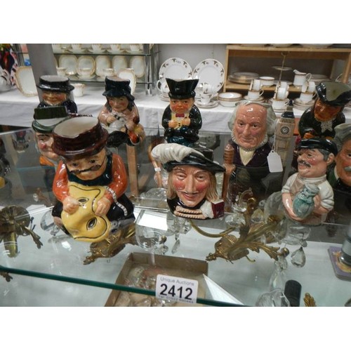 2412 - 17 Royal Doulton and other character jugs.