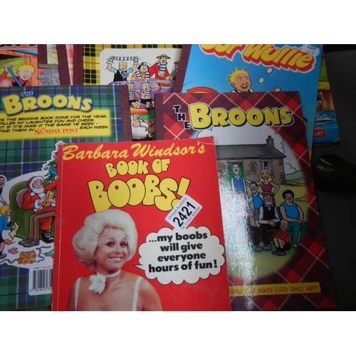 2421 - A quantity of Broons and Oor Willie books.