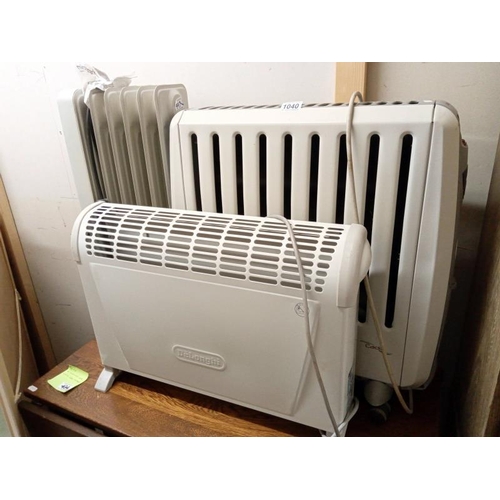 1040 - 2 oil radiators and a convector heater