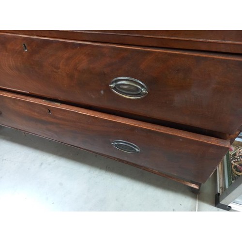 2180 - A Victorian mahogany linen press. COLLECT ONLY.