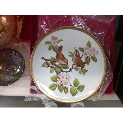 2055 - Two Spode bird plates and two Coalport Christmas plates.