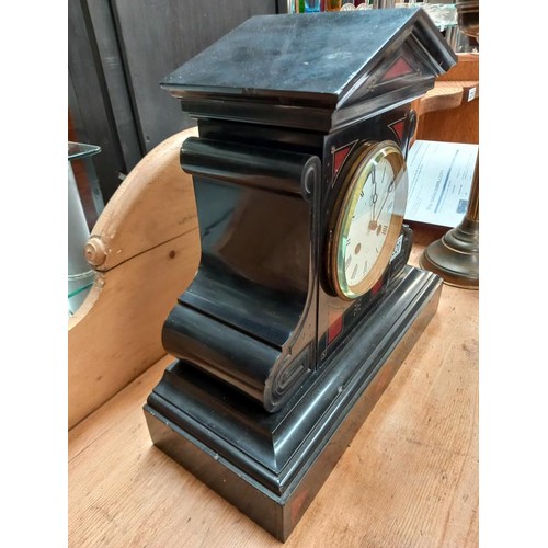 2320 - A good slate mantel clock in working order.