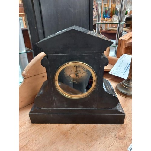 2320 - A good slate mantel clock in working order.