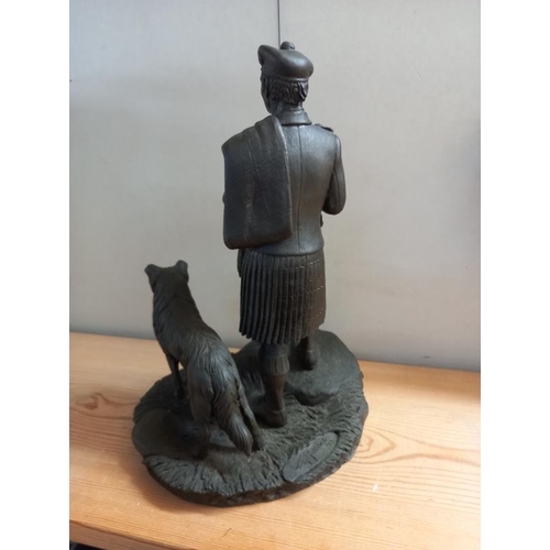 14 - The Heredities Laird bronzed resin figure with dog