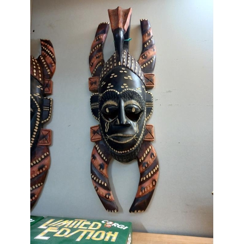 3 - 3 African wall masks in Dan style