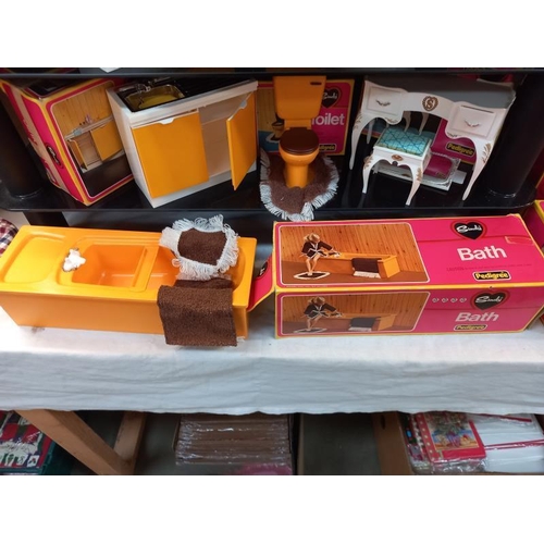 30 - A good selection of 1970's boxed Sindy furniture in various conditions (some items A/F, some boxes A... 