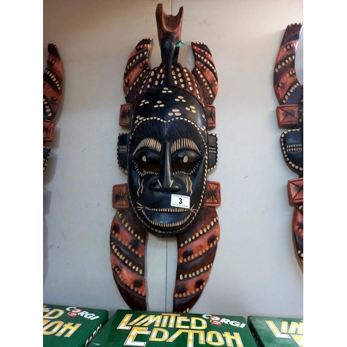 3 - 3 African wall masks in Dan style