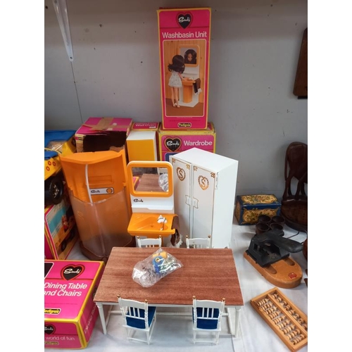 30 - A good selection of 1970's boxed Sindy furniture in various conditions (some items A/F, some boxes A... 