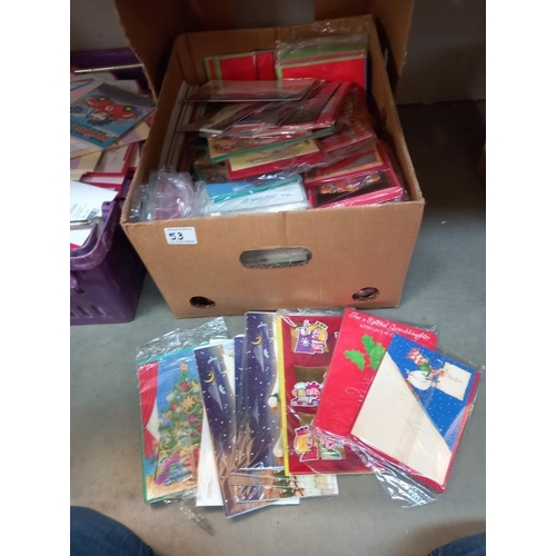 53 - A quantity of mixed Christmas cards & a quantity of mixed greeting cards etc.