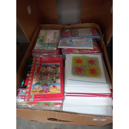 59 - A quantity of mixed Christmas cards & a quantity of mixed greeting cards etc.