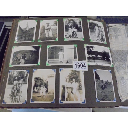 1604 - A very interesting album of photographs relating to 1930's India from Private Jones including milita... 