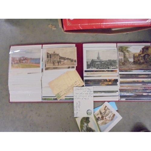 1628 - 2 folders of old postcards, various era's, mainly modern topographical.