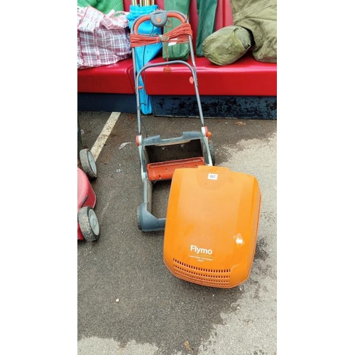 507 - A Flymo lawn rake compact 3400. Collect Only