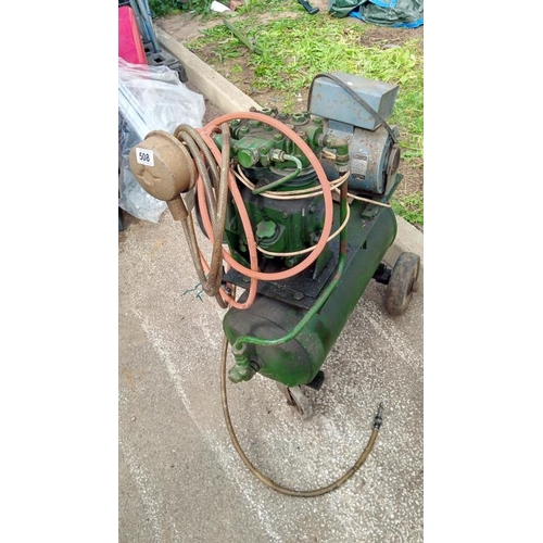 508 - An air compressor (does turn over). Collect Only