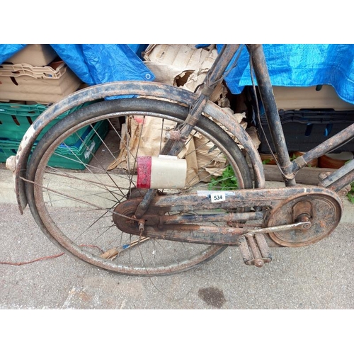 534 - A Hopper rod brake bike for restoration. Collect Only