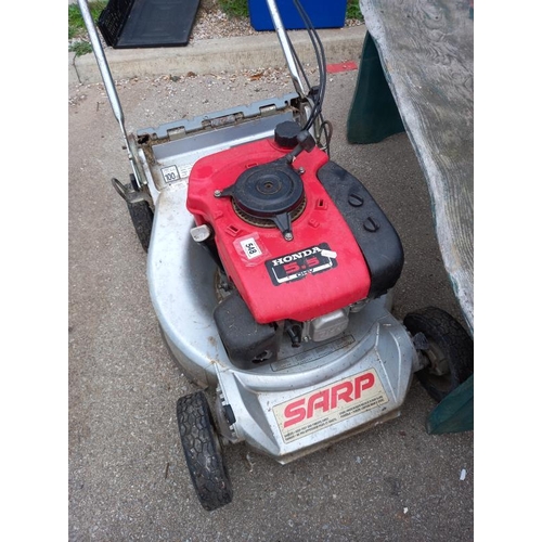 548 - A Honda petrol mower. Collect Only