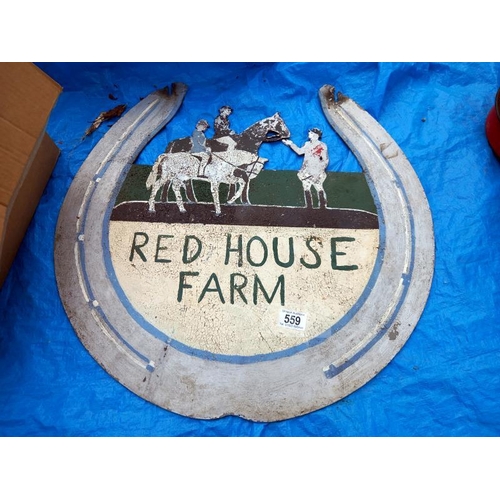 559 - A Red House Farm sign