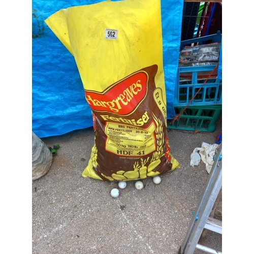 562 - A bag of golf balls. Collect Only