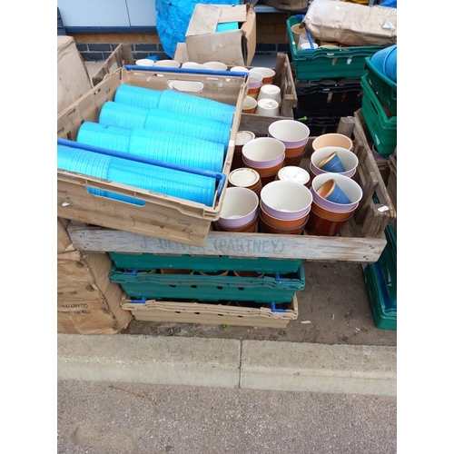 566 - 7 boxes of plant pots. Collect Only