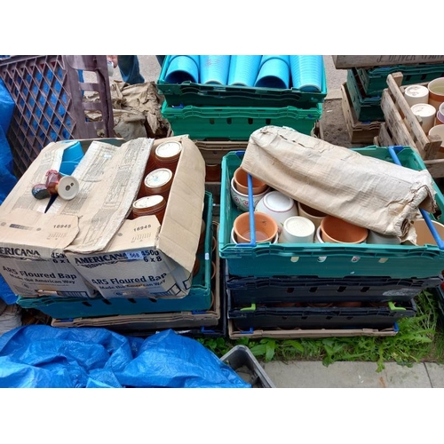 568 - 10 boxes of plant pots. Collect Only