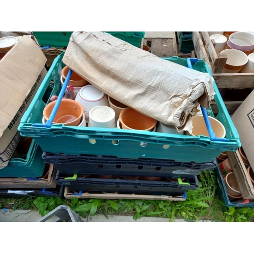 568 - 10 boxes of plant pots. Collect Only