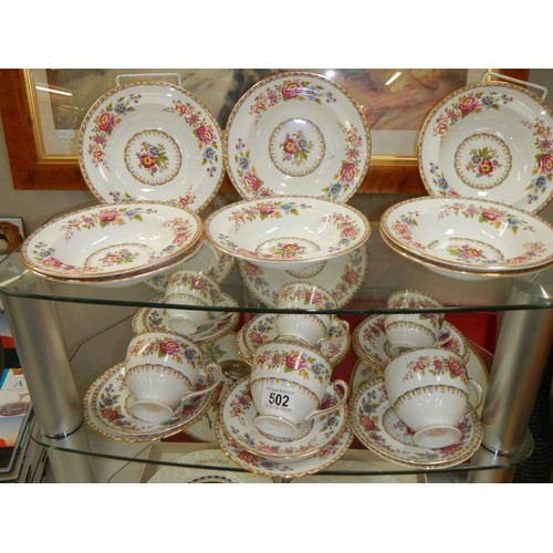 502 - A mid 20th century Royal Grafton tea set and fruit set.