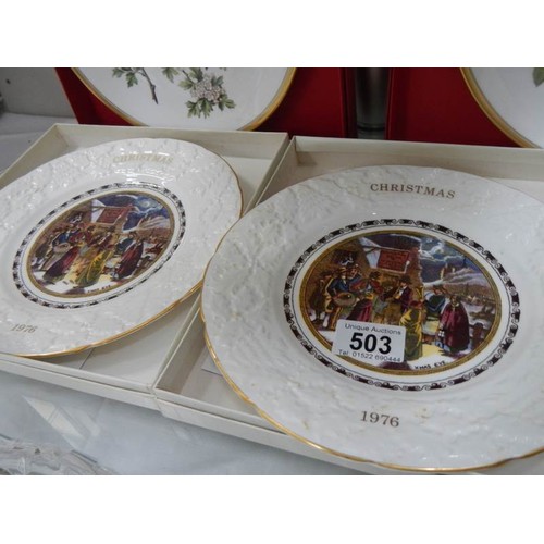 503 - Two Spode collector's plates and two Coalport collector's plates.