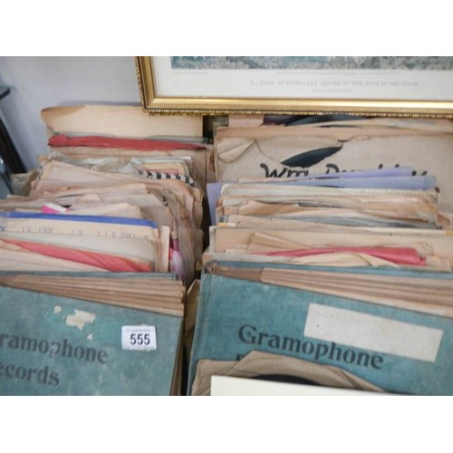 555 - A large lot of 78 rpm records.