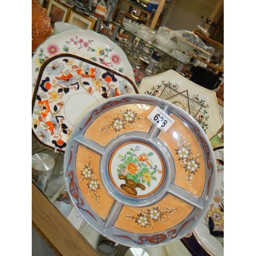 628 - Six interesting china plates.