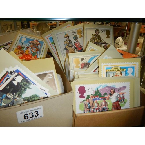 633 - A quantity of stamp cards.