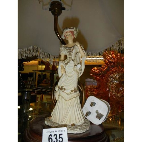 635 - A figural table lamp. Collect Only.