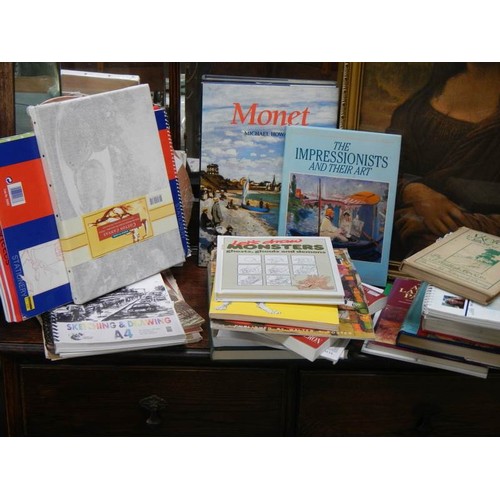 671 - A good lot of art and sketch books etc., unused.