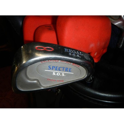 600C - A set of Regal Wild Thing Golf clubs in bag with trolley and many balls, COLLECT ONLY.