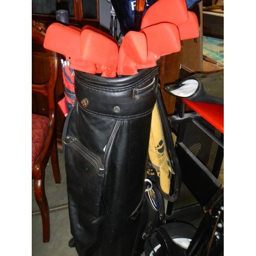 600C - A set of Regal Wild Thing Golf clubs in bag with trolley and many balls, COLLECT ONLY.