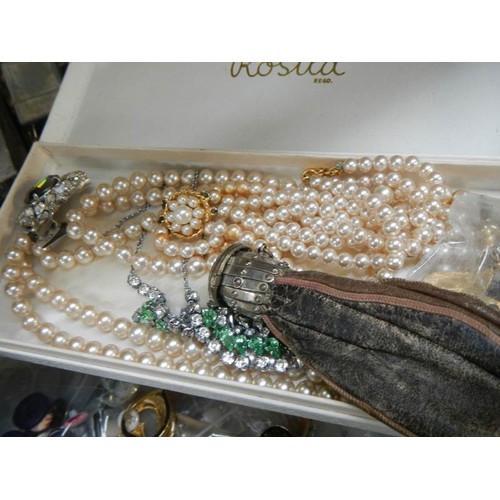 803 - Three trays of costume jewellery.