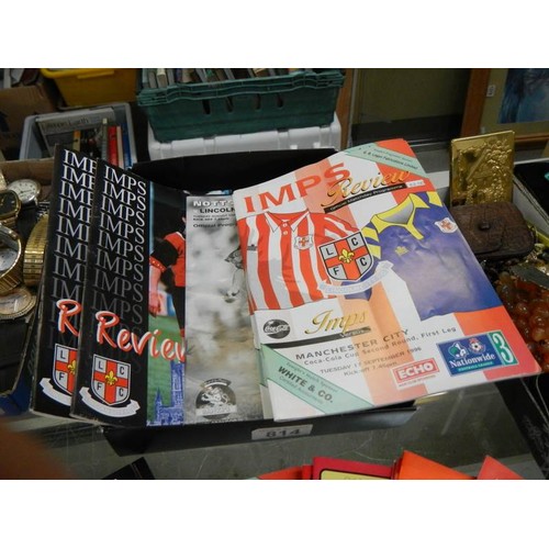 814 - A quantity of Lincoln City football programmes.