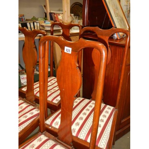 825 - A set of four Edwardian mahogany dining chair, in good condition, COLLECT ONLY.