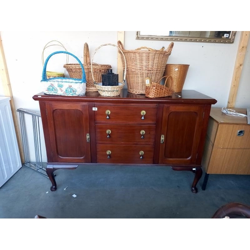 726 - A 3 drawer, 2 cupboard sideboard. Collect Only.