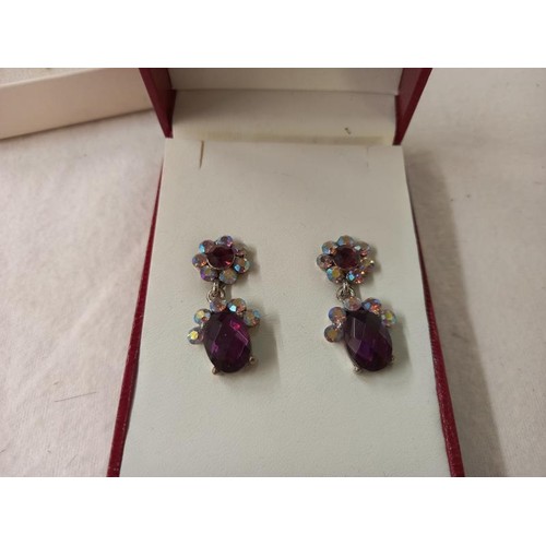 1023 - Six boxed pairs of pretty earrings.