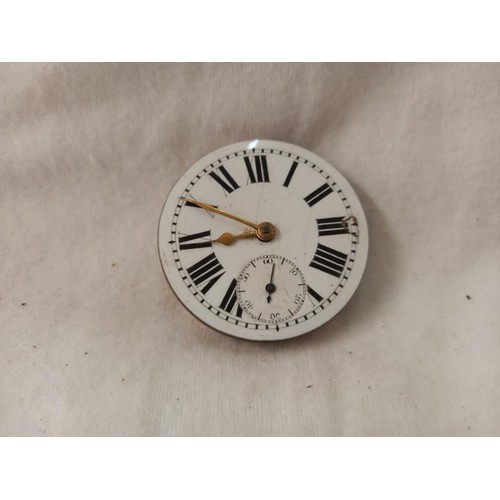 1043 - A Swiss made silver pocket watch.