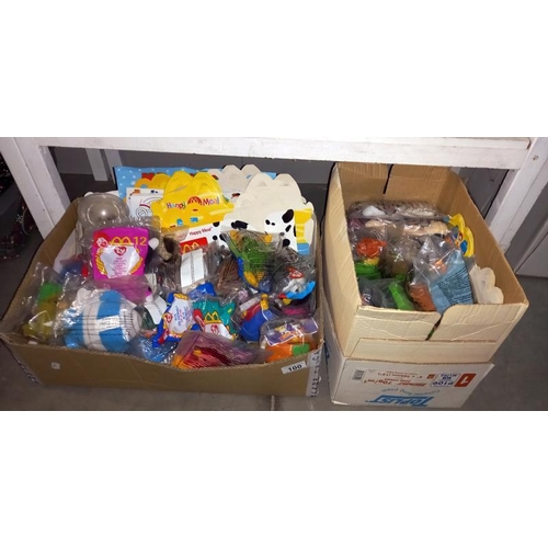 100 - A large lot of McDonalds toys still in bags, from the 90'sand 2000's, may have some complete lots in... 