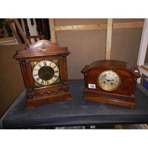 125 - 2 Edwardian clocks, working but both need attention