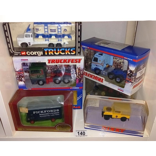 140 - 7 boxed Die cast models including Corgi, E.F.E & dinky