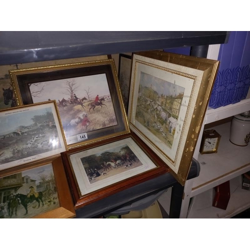 145 - A quantity of framed & glazed pictures